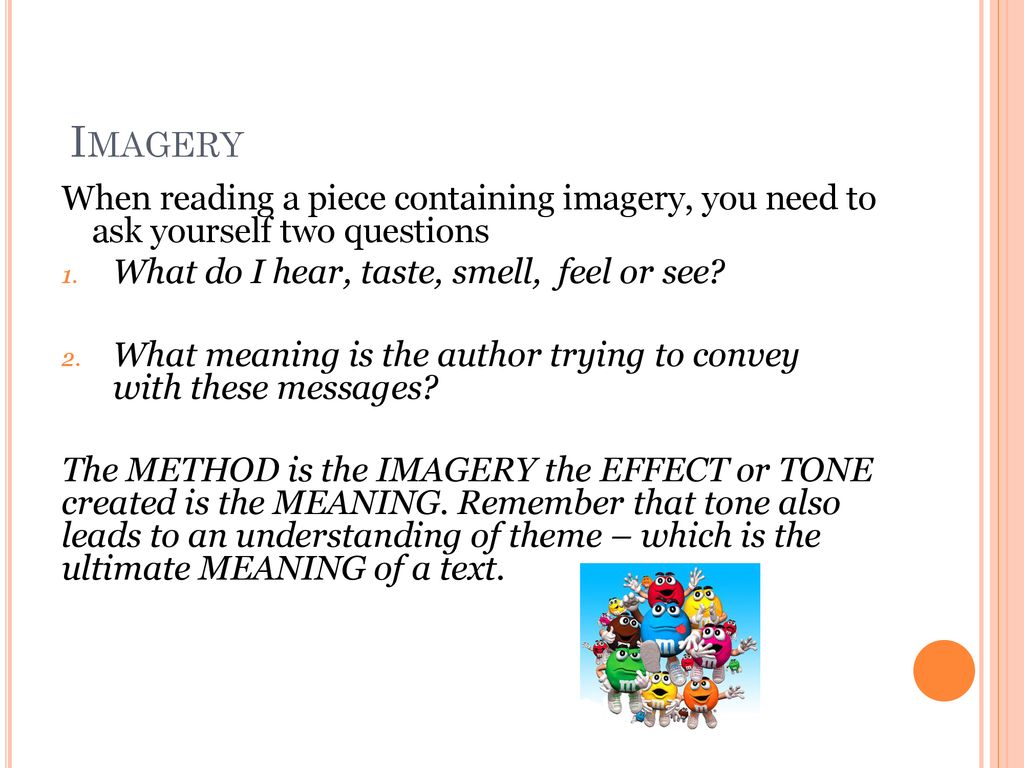 What does imagery mean deals